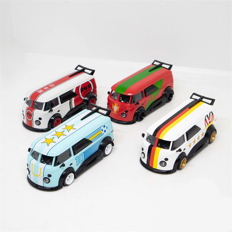 1/64 Scale For Volkswagen VW T1 Bus Alloy Diecasts Toy Car Models Metal Vehicles Classical Buses Collectable Toys For Children