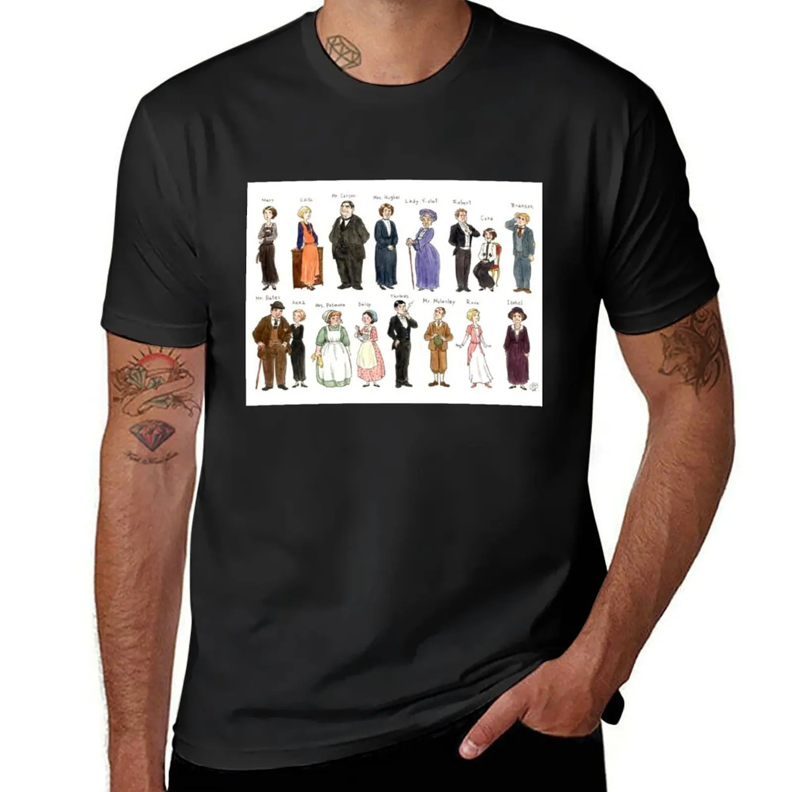 Downton A. Portraits T-Shirt sweat cute clothes Blouse oversized t shirts for men graphic