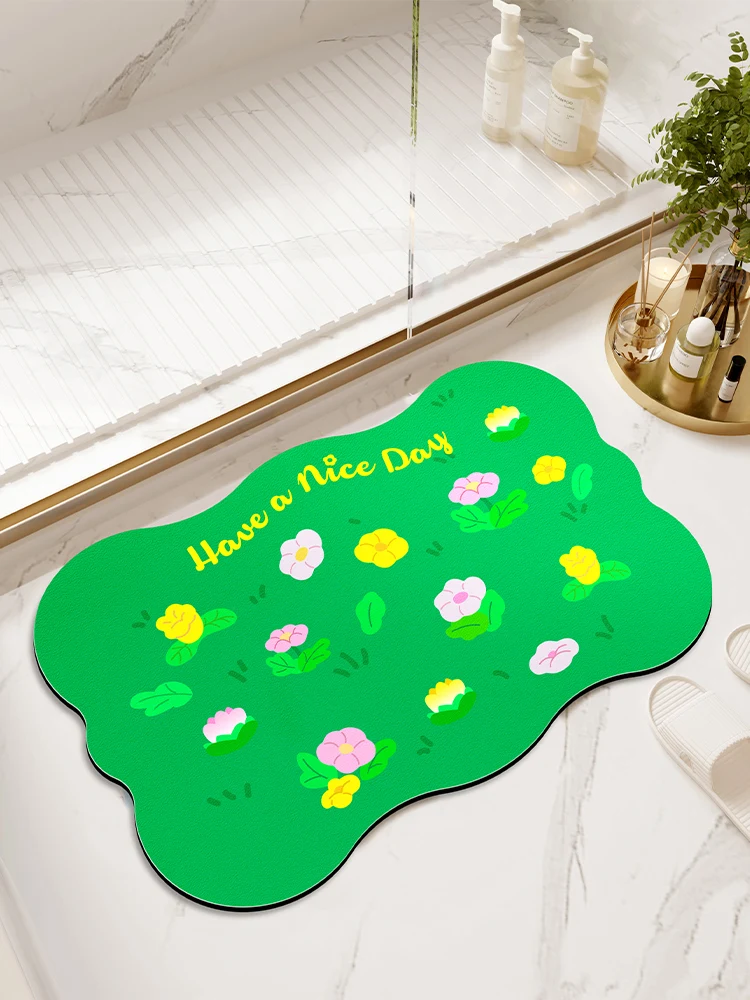 

Коврик для ванной Mismann Batoom Mat Soft Dia Mud: высокая впитываемость, быстрое высыхание, защита от грязи, противоскользящий, для входа в туалет, напольный коврик для ванной комнаты