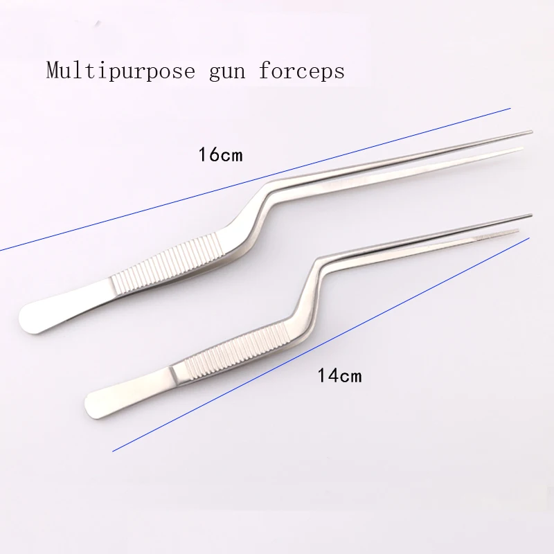 Beauty plastic ear, nose and throat ear picking cerumen forceps titanium alloy tissue culture forceps gun shaped tweezers ear pi