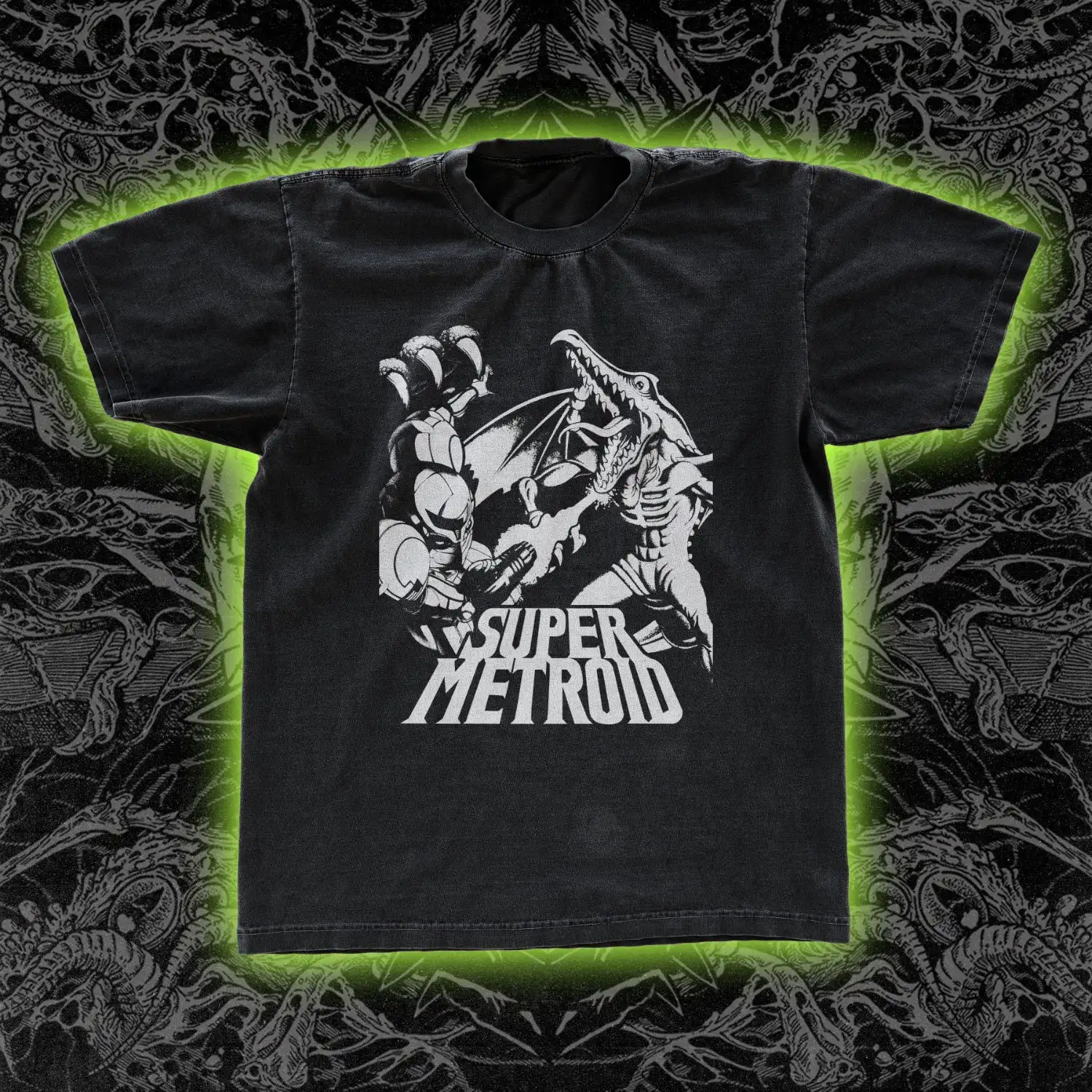 Super Metroid Samus Vs Ridley Graphic T-Shirt Cotton Men Women Streetwear Tee