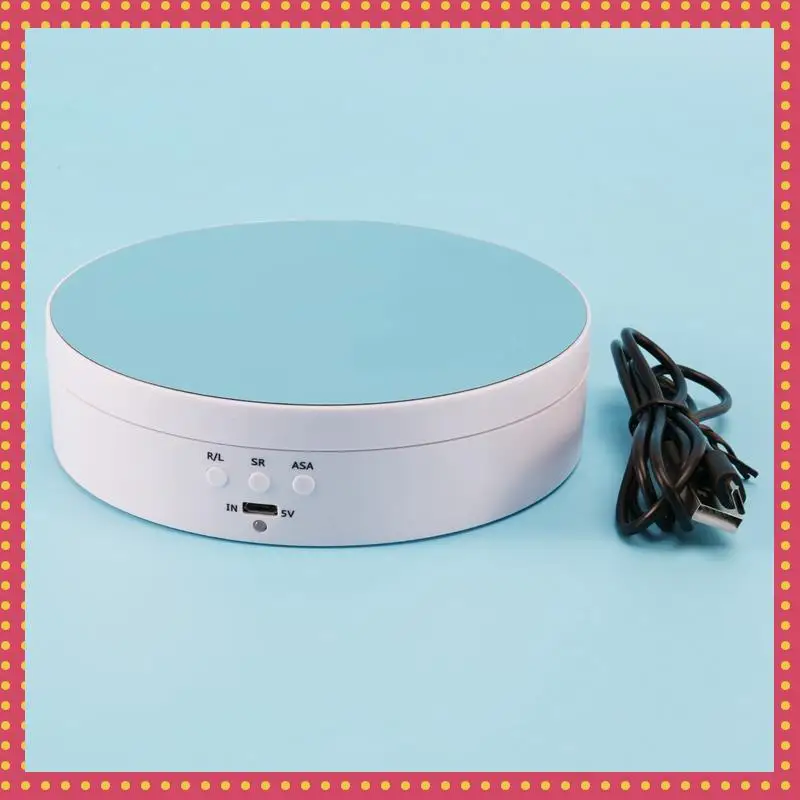 

B74A 2X 360 Degree Round Rotating Turntable Display Stand Photography Accessories Studio Photo Background Stand New(White)