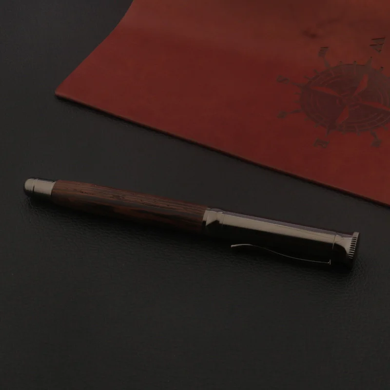 1pc wood Fountain Pen Tiger skin pattern Gun Grey Stationery Office School Supplies new ink pen