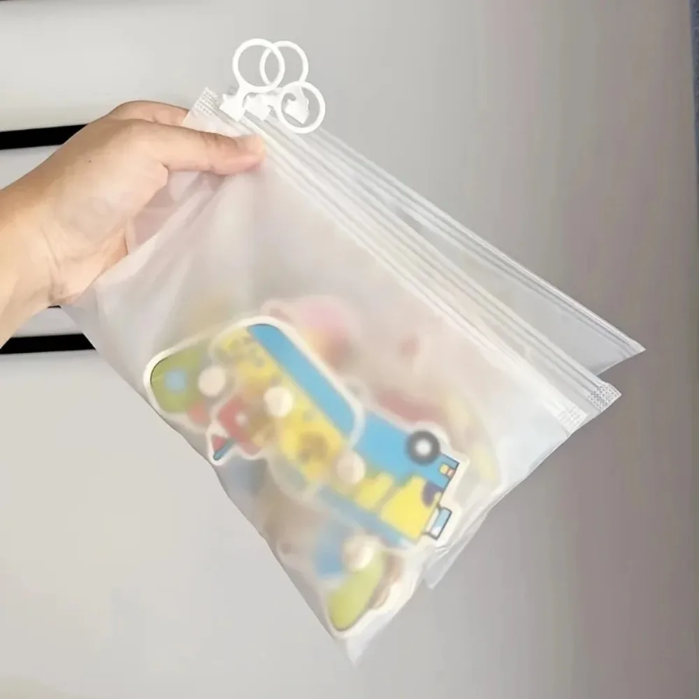 

Frosted/Transparent Storage Bag with Pull Tab for Storage Sundries Packaging Resealable Ziplock Bag Bathroom Organizer