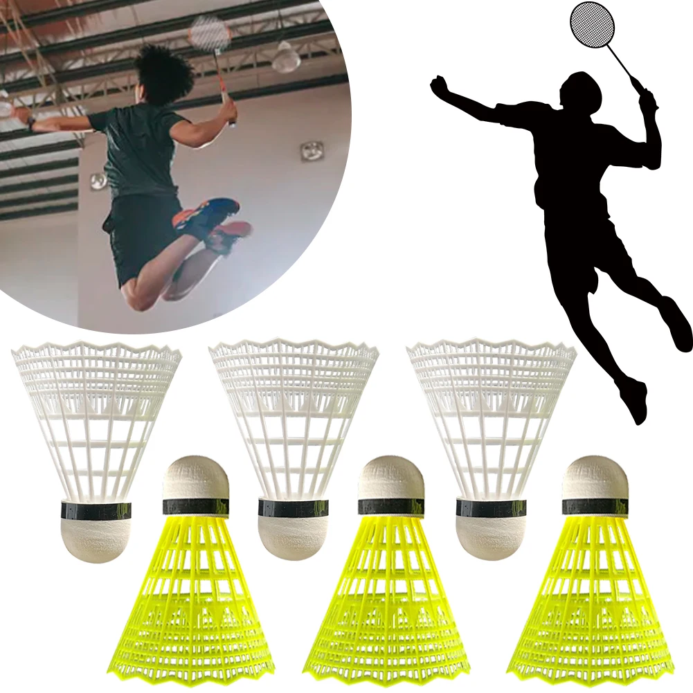 3/6 Pcs Badminton Ball High Speed Badminton Birdies Great Stability Outdoor & Indoor Use PP Head Badminton for Sports Activities