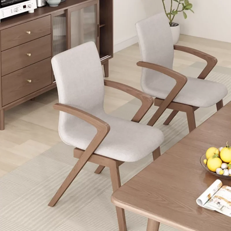 

Set Of 2 Minimalist Dining Chairs Kawaii Design Living Room Arm Dining Chairs Unique Aesthetic Chaise Salle À Manger Furniture