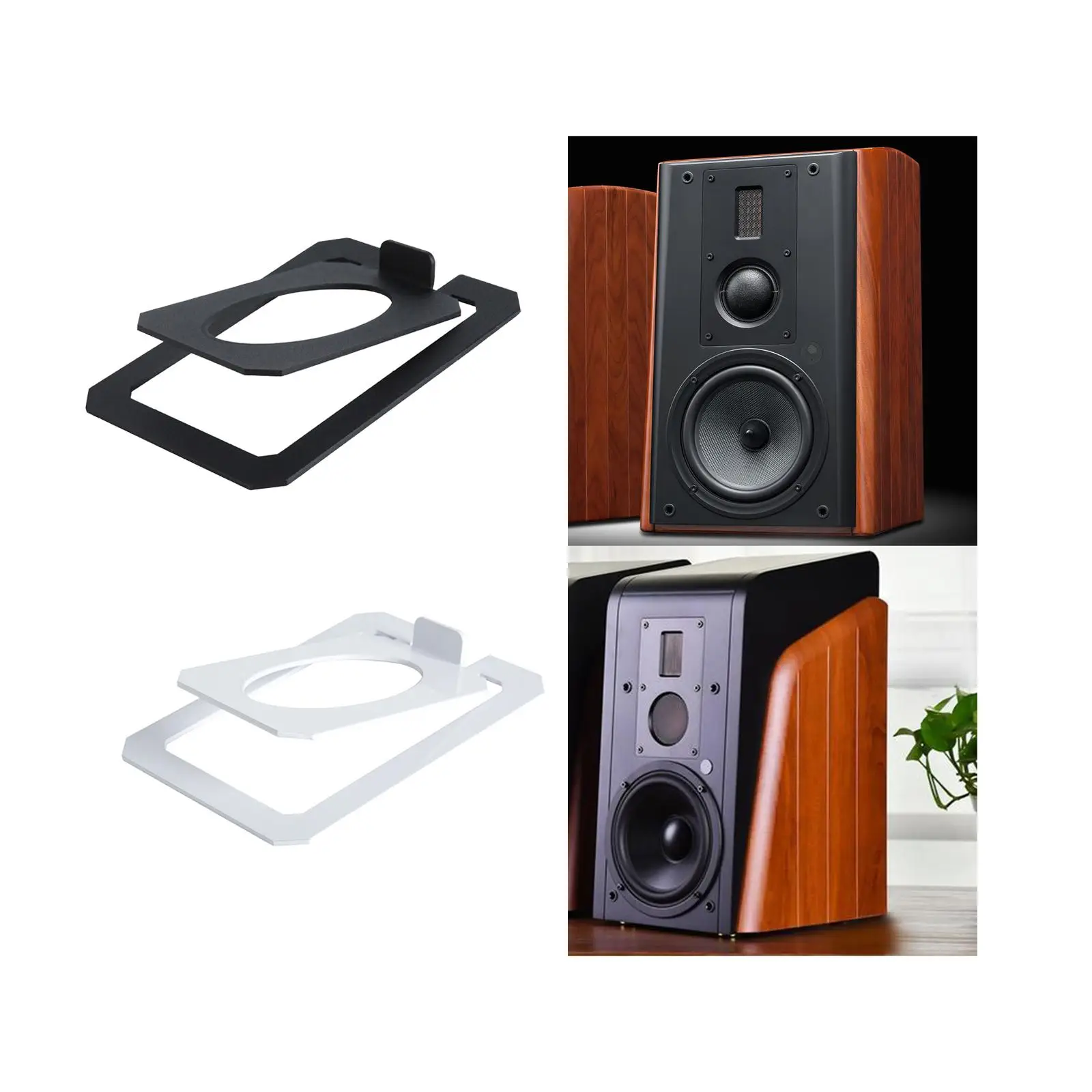 

Desktop Speaker Holder Studio Monitor Stand Tilted Bracket Shock Absorbing Metal