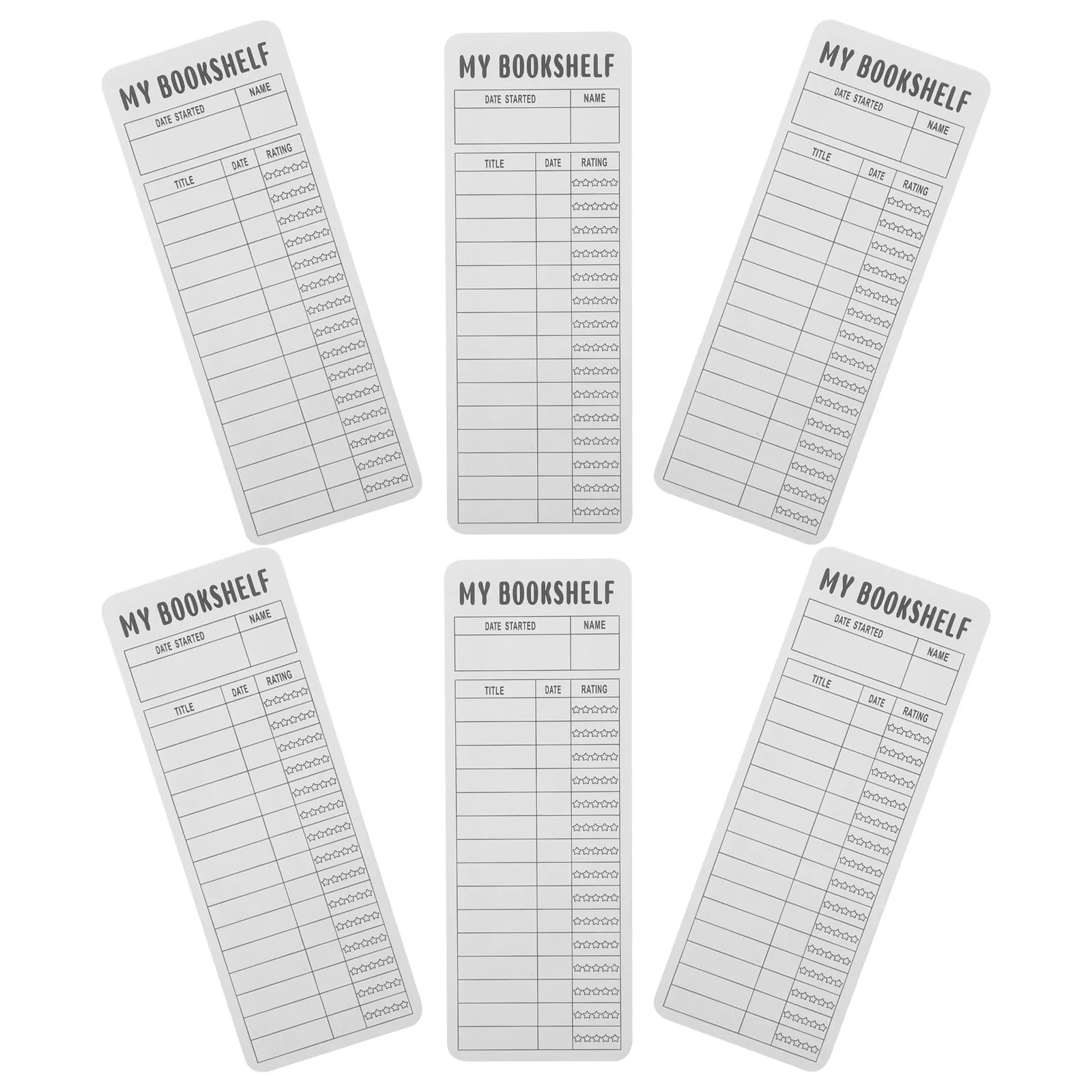 6Pcs Reading Bookmark Pack Writable Book Progress Marker Perfect for Classroom Reading Logs Library Tracking Bookmarks