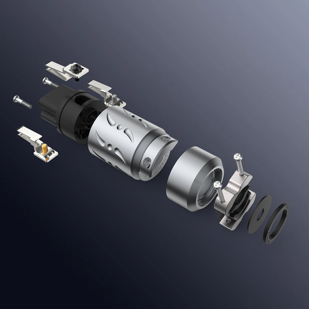 فيبورغ x1PCS سبائك الألومنيوم 99.99% VF521 النحاس النقي 20A أنثى IEC موصل HIFI التيار المتناوب قابس الطاقة