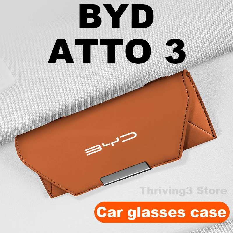 

Car Glasses Case For BYD ATTO 3 2 4 Series 2025 Universal Fit BYD Sun Glasses Frame Eyewear rganizer Anti-Scratch Accessories