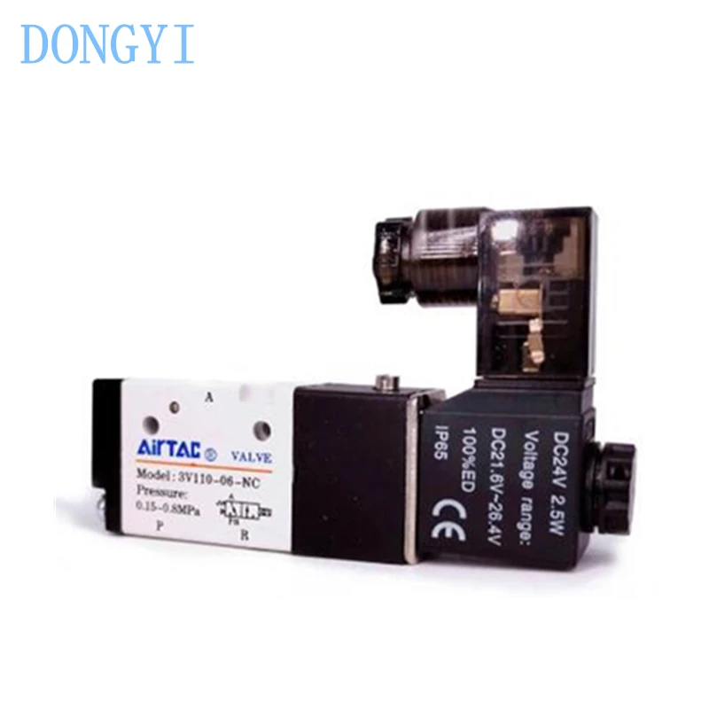 Solenoid Valve 3V100 3V110 3V110-06-NC 3V110-06-NO A B C E F -I 3V110-M5-NC/NO 3V11006NCBI AC220V DC24V AC110V DC12V AC24V