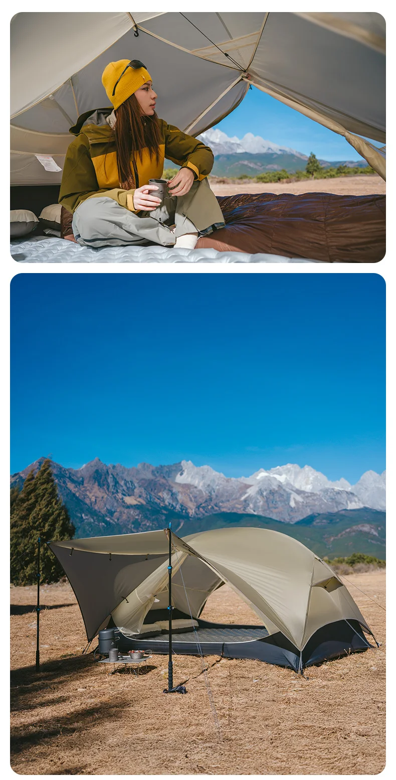 Naturehike Mongar 2 UL/PRO 1-2 Personen Rucksackzelt Nylon Wasserdicht Ultraleichtes Reise-Trekkingzelt mit Fußabdruckunterlage – Detail 9
