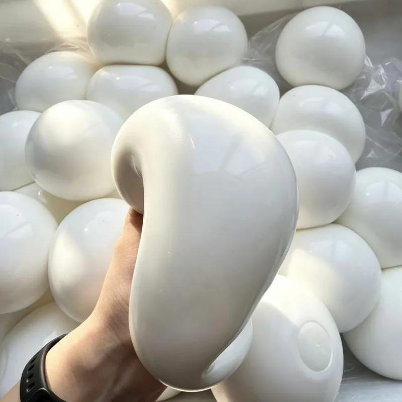 Balle anti-stress géante en mochi blanc, jouet sensoriel à récupération lente pour soulager l'anxiété et la pression