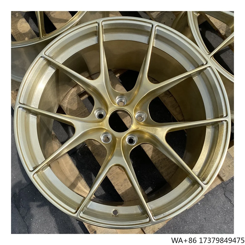 

Кованые моноблочные колеса 20 21 22-дюймовые матовые золотые автомобильные колеса на заказ 6061-T6 колеса гоночного автомобиля из алюминиевого сплава