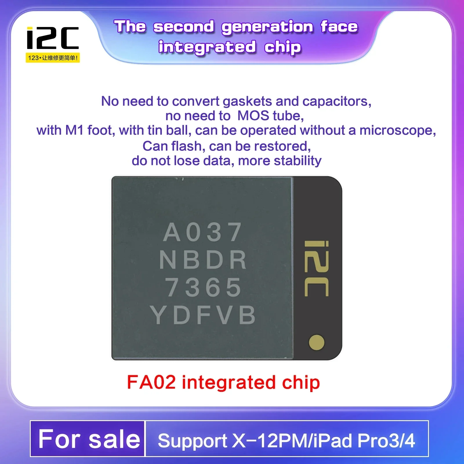 I2C FA02 FA03 Dot Matrix Projector Face ID Repair Chip IC For X-14 Series The Second Generation Face Integrated Chip