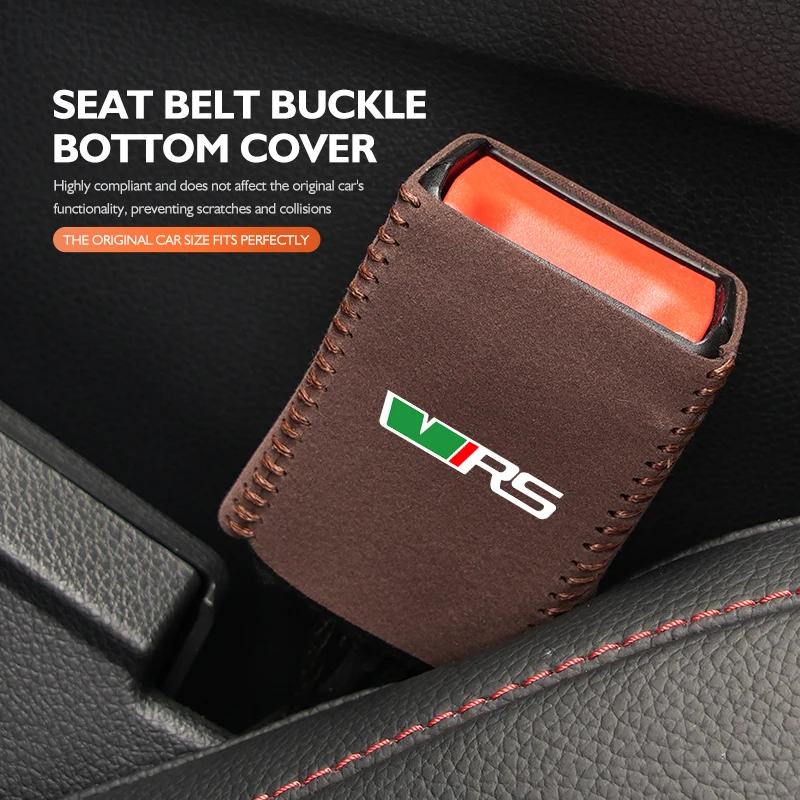 Car Seat Belt Base Buckle Protector Cover Accessories For Skoda Octavia 2 3 Rapid Kodiaq Karoq Fabia Kamiq Superb MK3