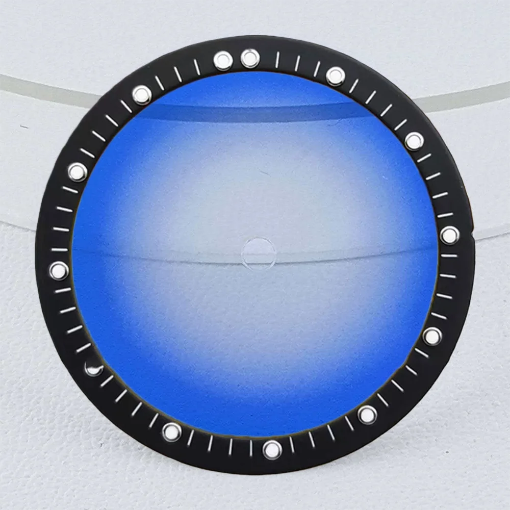 28.5mm Dial NH35 Dial Green Luminous Hollow Out Dial With Transparent Surface Mechanical Watch Part Fits For NH35/NH36/NH70 Mov
