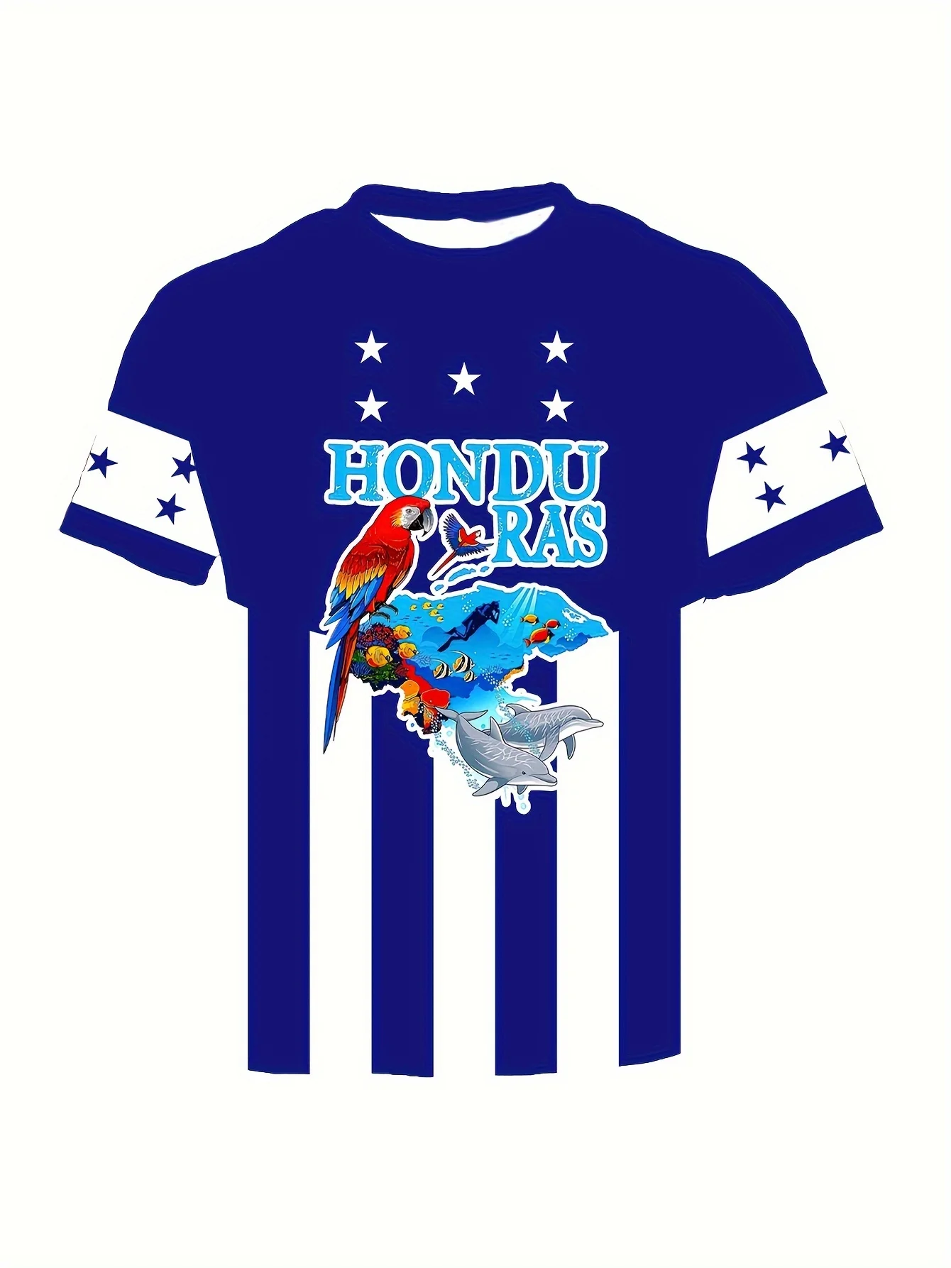 Children 100 Cotton T-shirt Cool Honduras Parrot 3D Print BoysT-shirt Casual Comfy Short Sleeve Tee Tops Boys Clothes