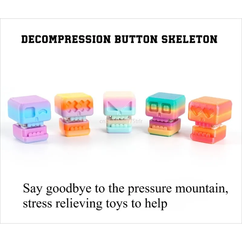 ثلاثية الأبعاد مطبوعة زر الهيكل العظمي شبح الوجه لعبة العقل الاسترخاء الهدوء لعبة الإجهاد القلق الإغاثة مضحك الجدة أداة حسية جديد 2025