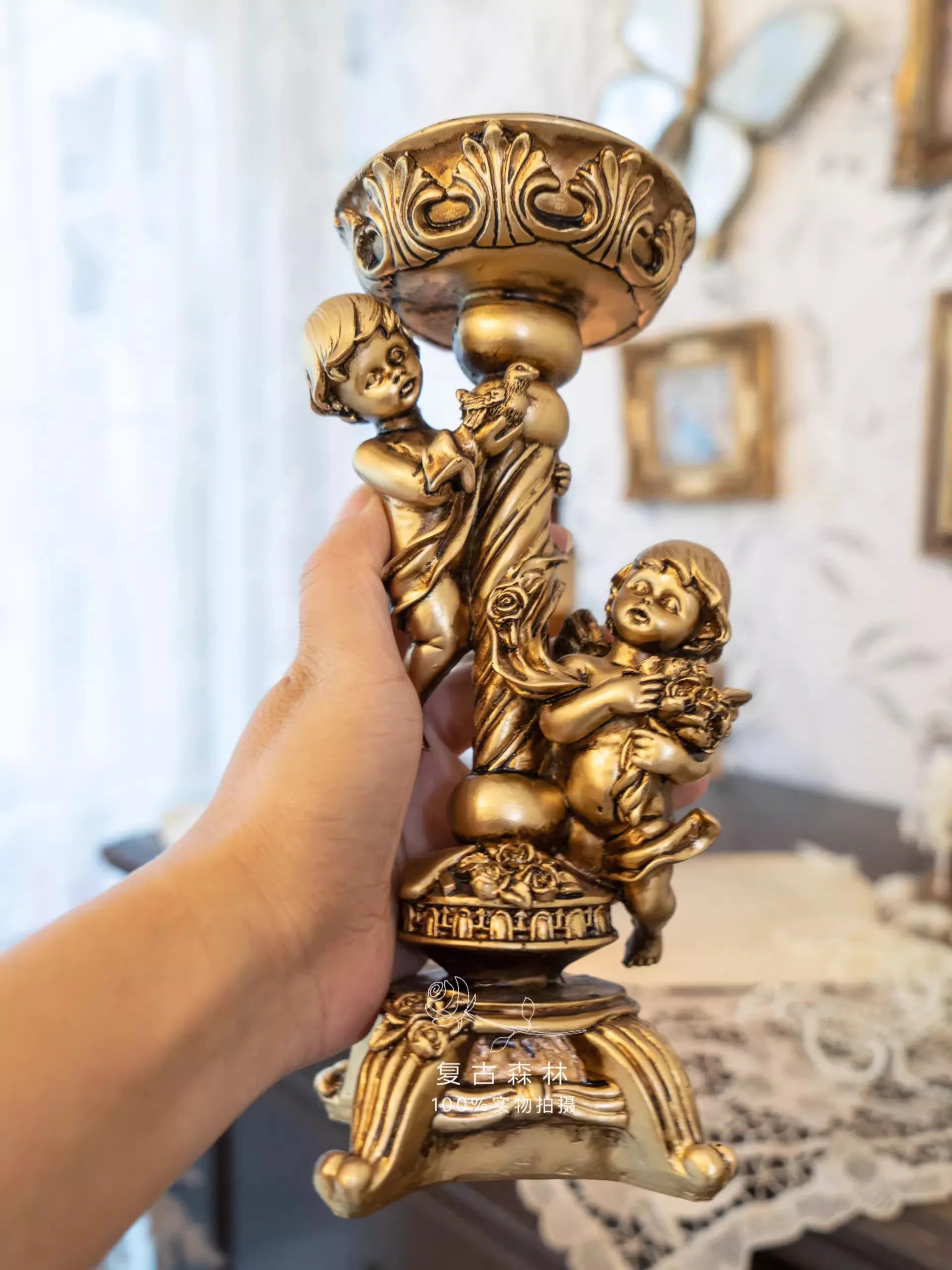 Collectible Vintage Matches - Candelabro de estilo europeo vintage con