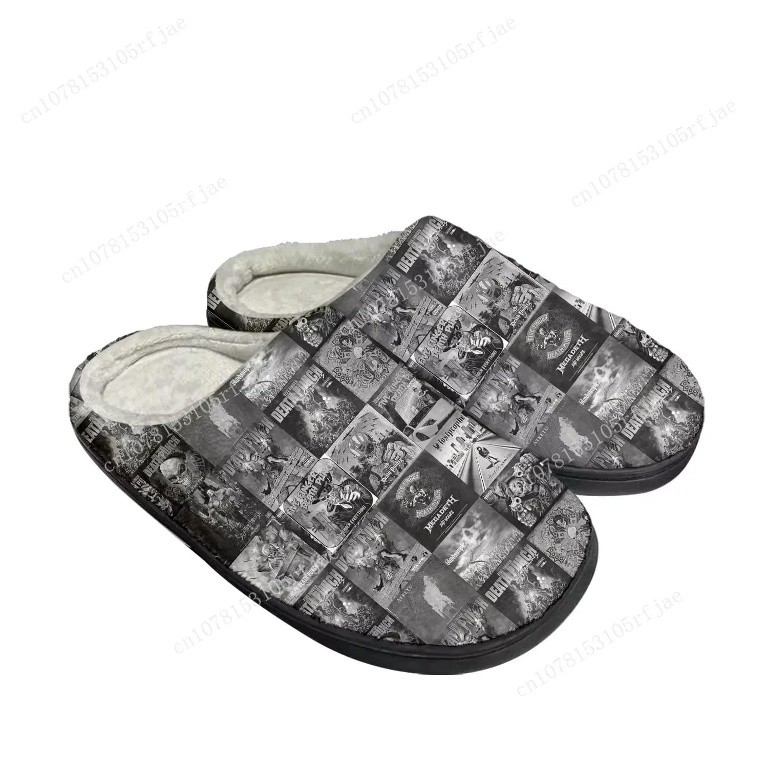 

Five Finger Death Punch Home Cotton Custom Slippers Mens Womens Sandals Plush Bedroom Casual Keep Warm Shoes Thermal Slipper