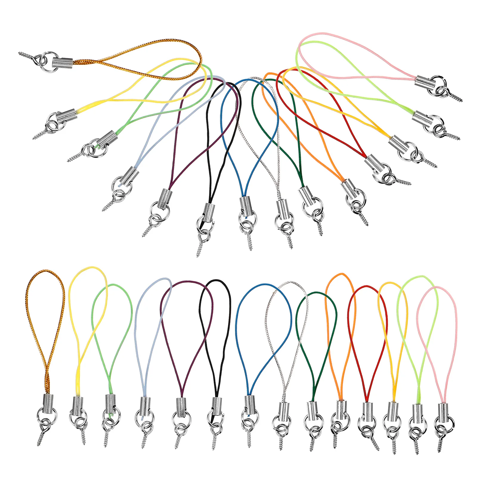 

100Pcs Multifunctional Cellphone Lanyards Hanging Ropes For Phone Decoration Keychain Supplies