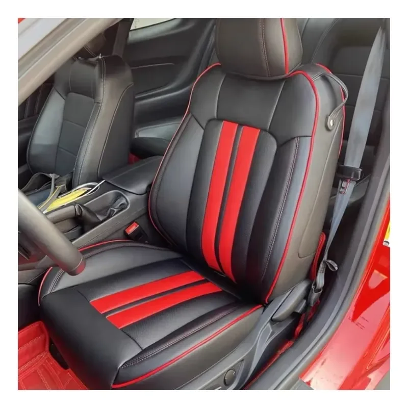 Full Set Original Custom Fit for 2015-2024 Ford Mustang Coupe Car Seat Covers Leather Waterproof Vehicle Cushion Cover