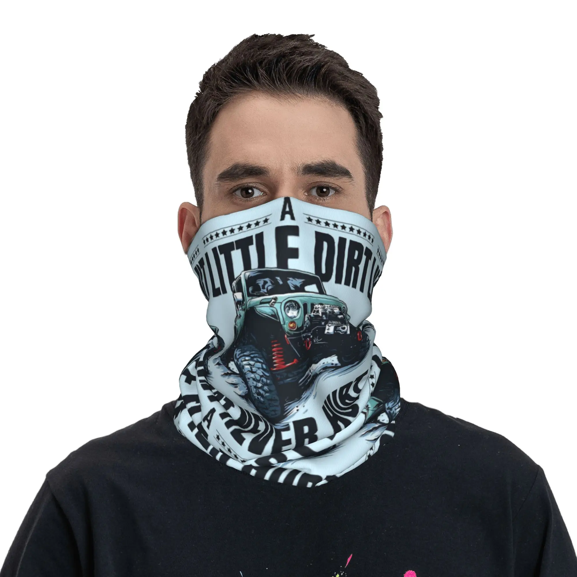

Custom Off Road 4X4 Neck Gaiter Women Men UV Protection Winter Mountain Adventure Bandana Scarf for Hiking