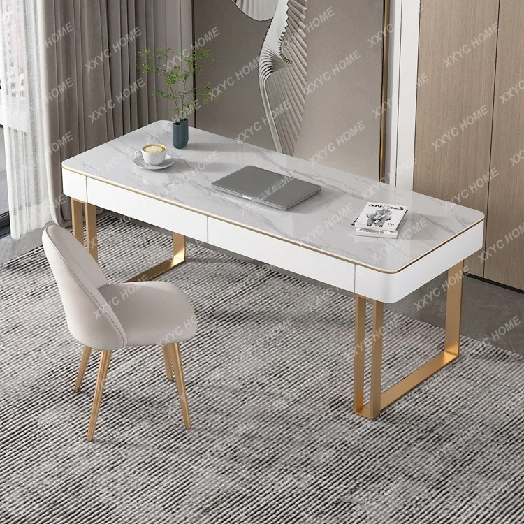 

Современный рабочий стол TT Light Luxury из каменной плиты, домашний письменный стол