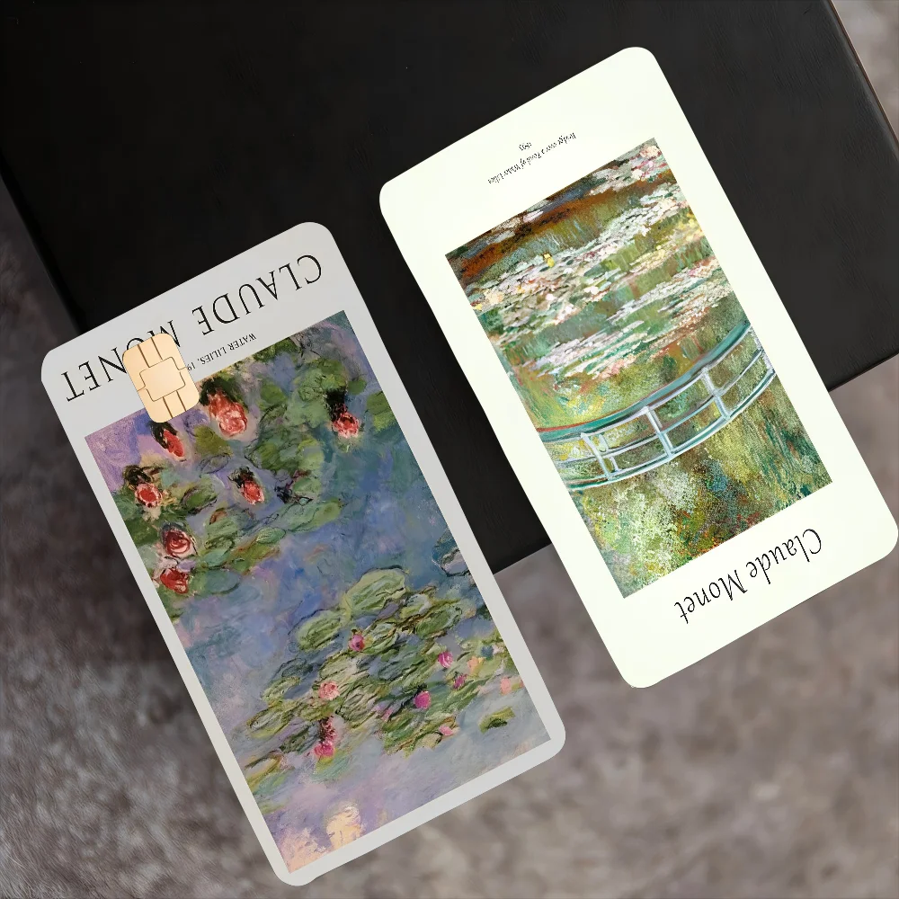 Claude Monet Abstrakte Anime Aufkleber Film Haut Abdeckung für Kreditkarte Debit Bankkarte Front