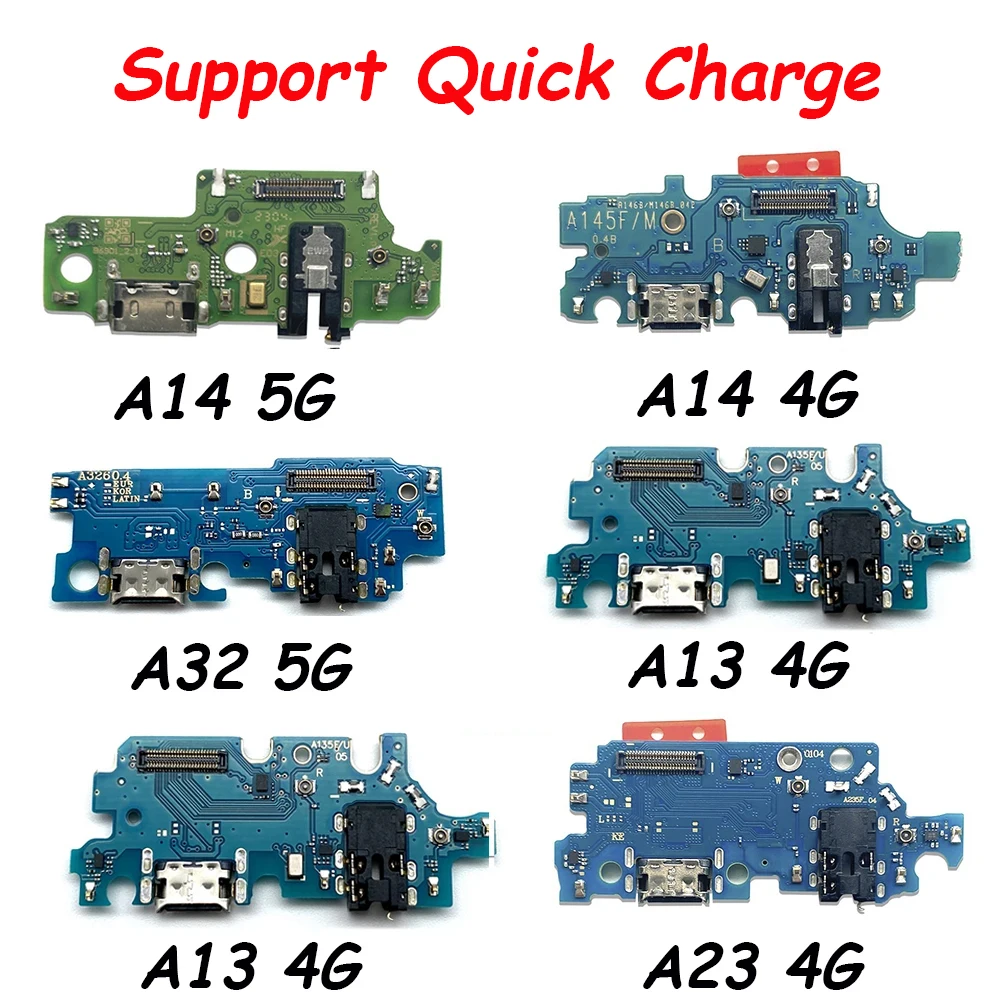 Carte de Port de chargement USB, pièce de connecteur de câble flexible pour Samsung A13 A22 A23 A32 4G A32 5G A14 A145F A23 4G A235F, Module de Microphone