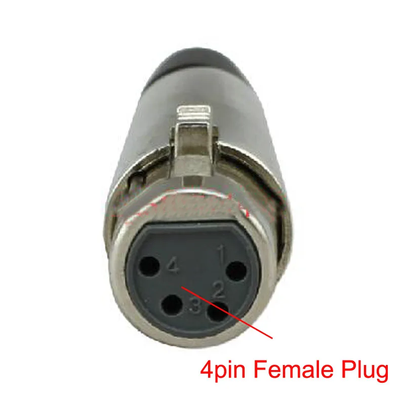 Banggood 1pcs XLR 3pin or 4pin Microphone Mic Speaker AMP Male or Female Audio Cable Connector Plug Adapter