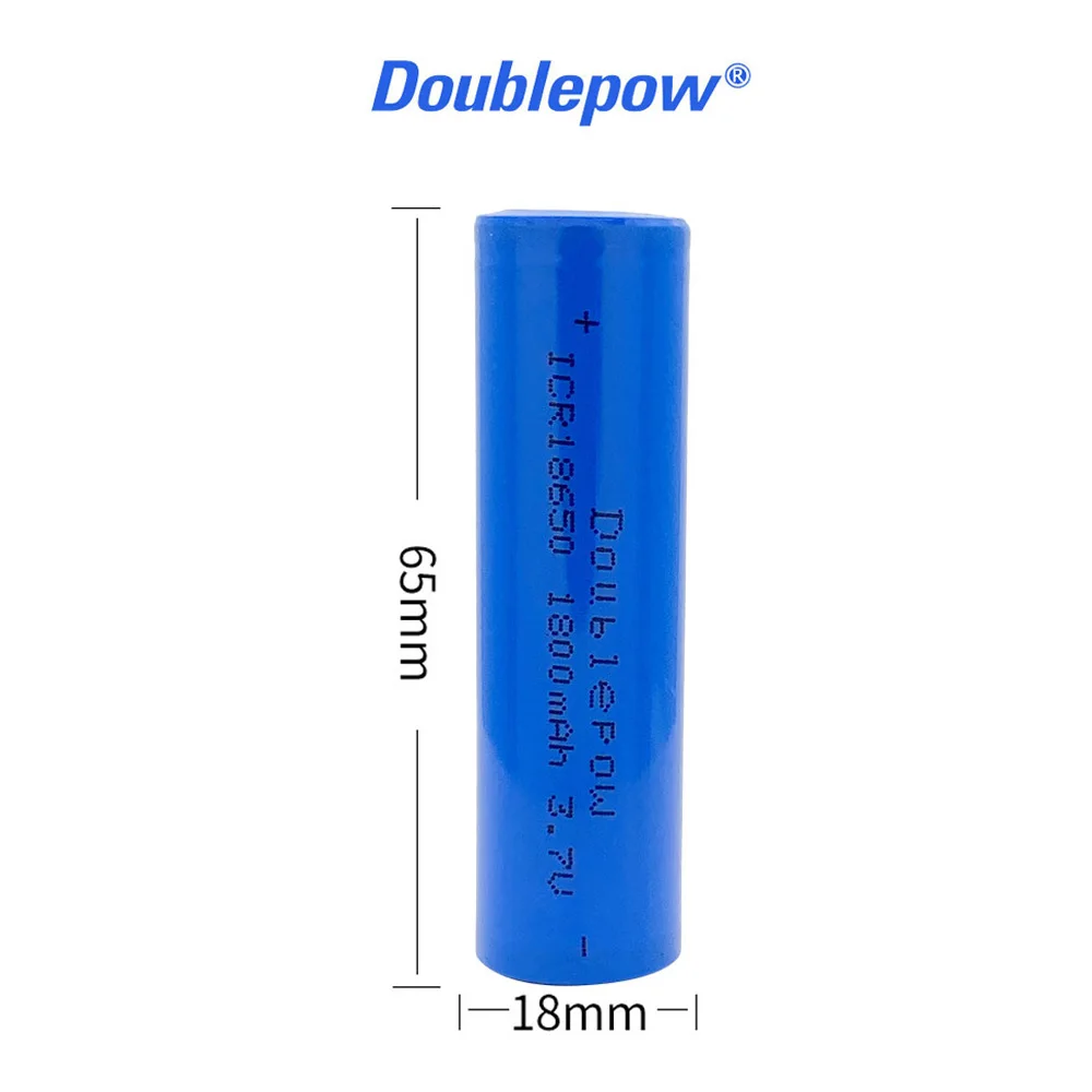 Doublepower 18650 3.7V 1800mAh akumulator litowy wielokrotnego ładowania, latarka, wskaźnik laserowy, pilot zdalnego sterowania, zabawki elektroniczne