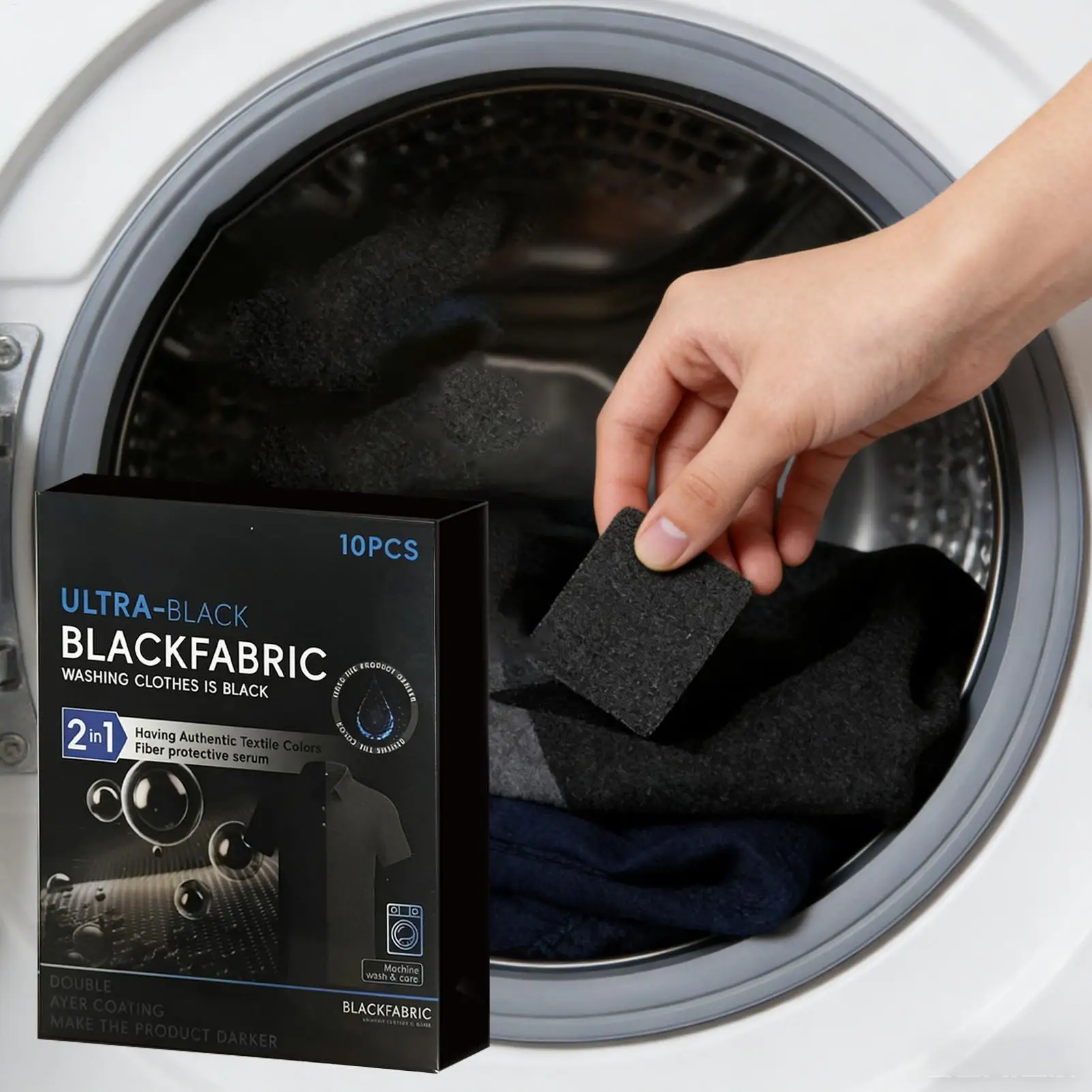 Fabric Dye Restore Color Long-Lasting Laundry Supplies 10 Pieces Fabric Paint Dark Tablets for Cotton Linen Wool T-Shirts Shoes