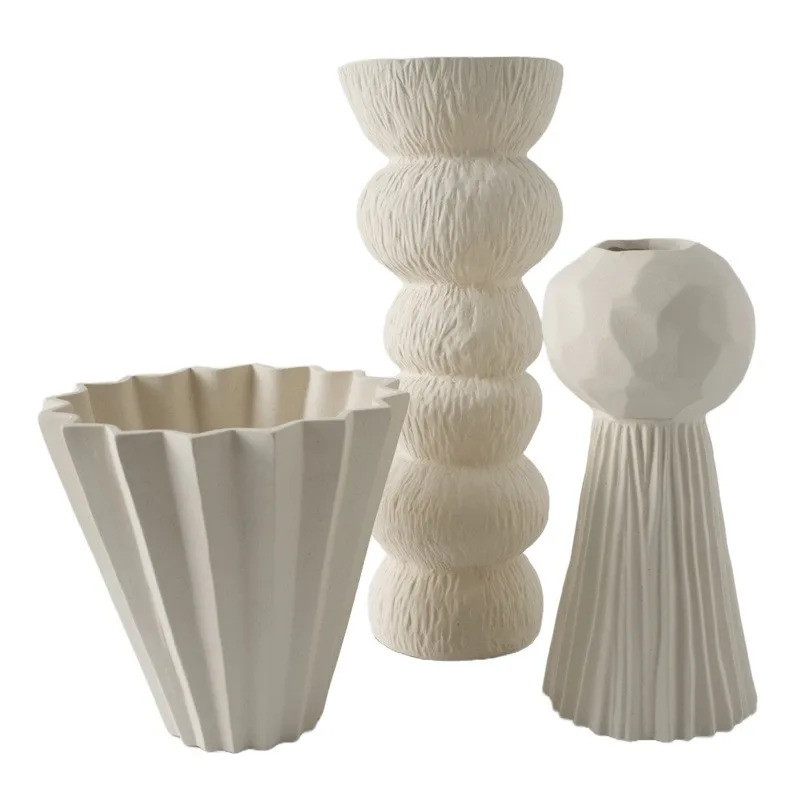 

Modern minimalist creative ceramic irregular vase combination ornament