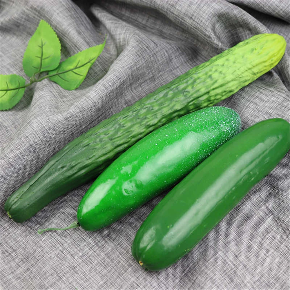 

vegetables simulation Eggplant display props Kitchen hotel restaurant store shop decoration artificial vegetables Cucumber