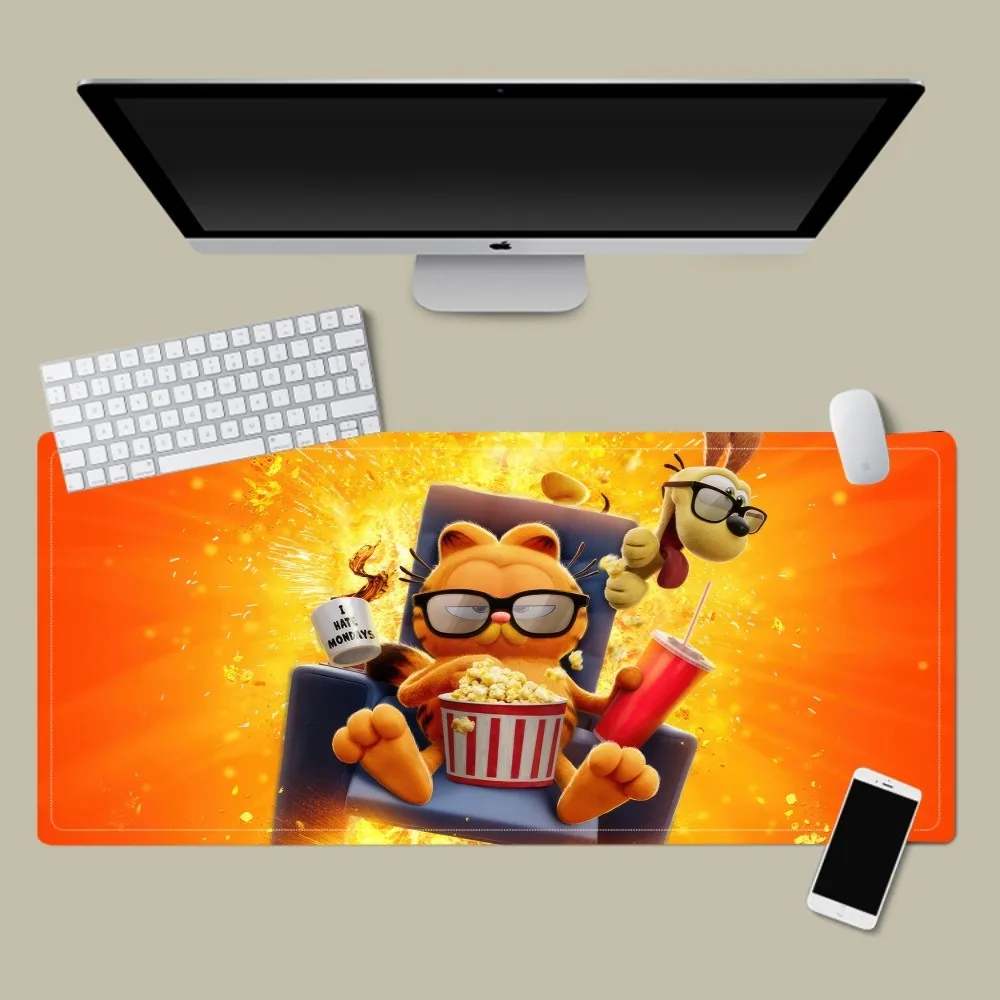 Cute Cartoon G-Garfields Mousepad Mouse Pad Laptop Gaming Accessories Mousepad Large Desk Mat Computer Gamer Keyboard Rug Carpet