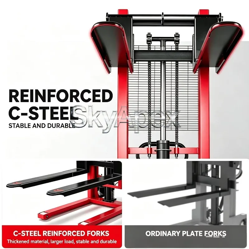 Portable Manual Lifting Stacker Manual Hydraulic Pallet Stacker For Warehouse Goods Stacking Operation