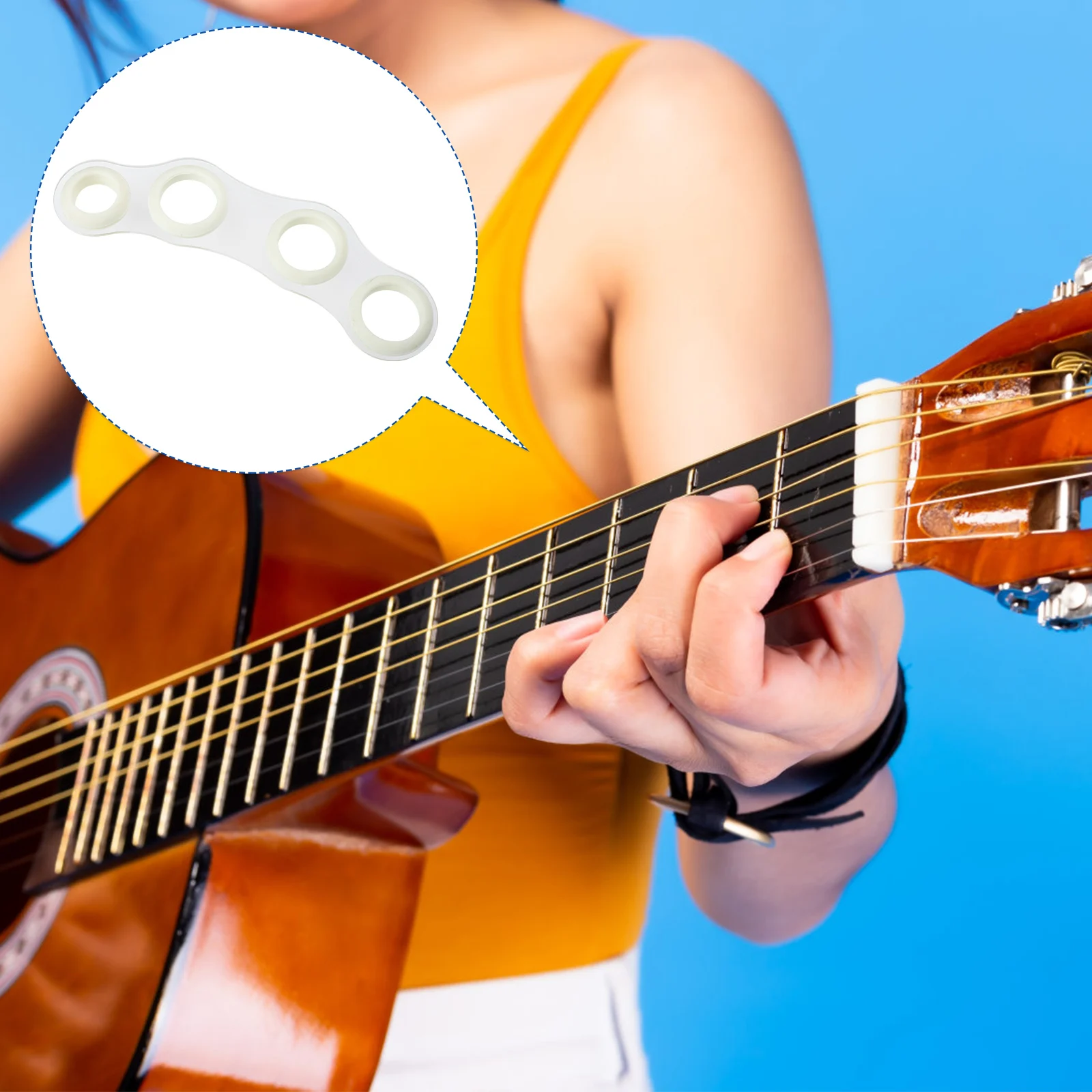 

Finger Practice Trainer Stretchers Extender Guitar Piano Strengthener Acrylic Rubber Expansion Tool Lightweight Portable Musical