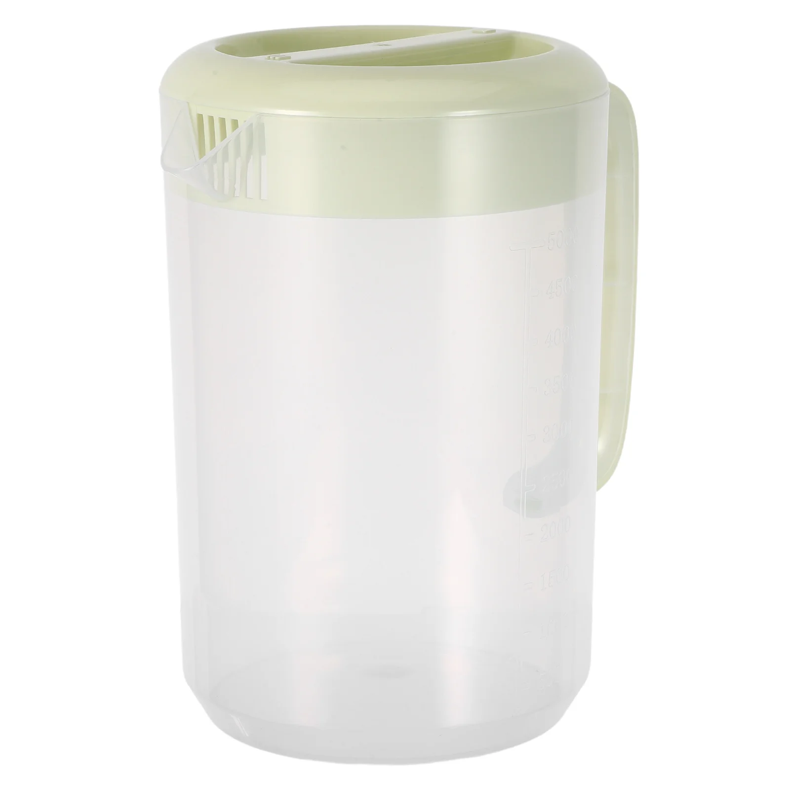 

5L Large Capacity Plastic Water Pitcher Clear Juice Container Fridge Beverage Server with Lid Scale Markings Large Water Jug