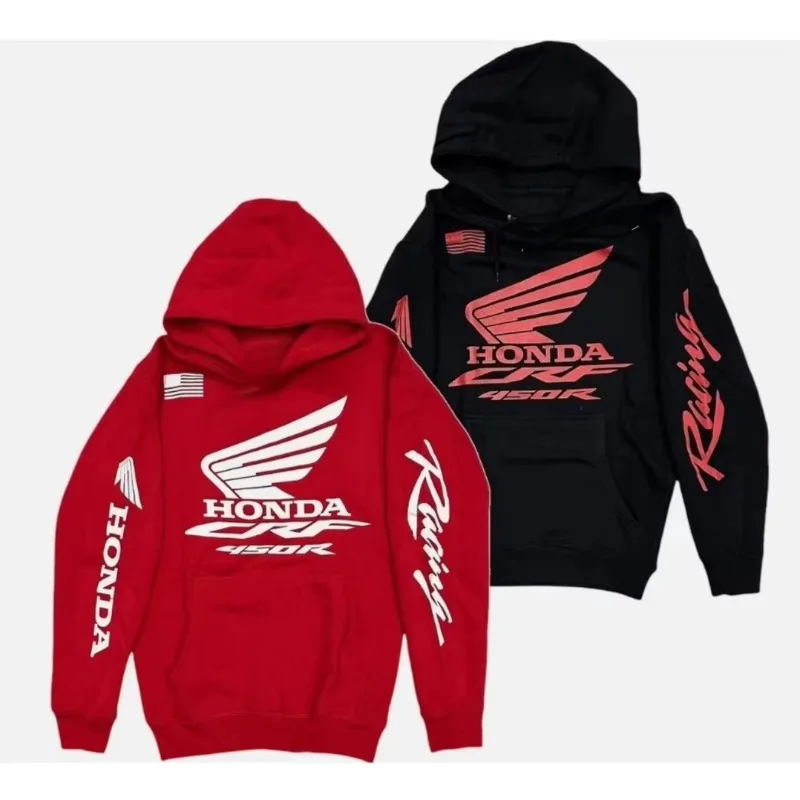 

HONDA New Hoodie Honda Printed Logo Printed Autumn and Winter Men's Women's Universal Street Clothing 100% Cotton Casual Hoodie