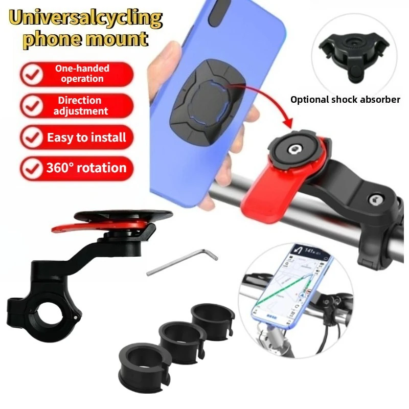 

Motorcycle Bicycle Phone Holder Adjustable Compatible With Universal Smartphones for Bicycle Handlebars Scooters Twist & Lock