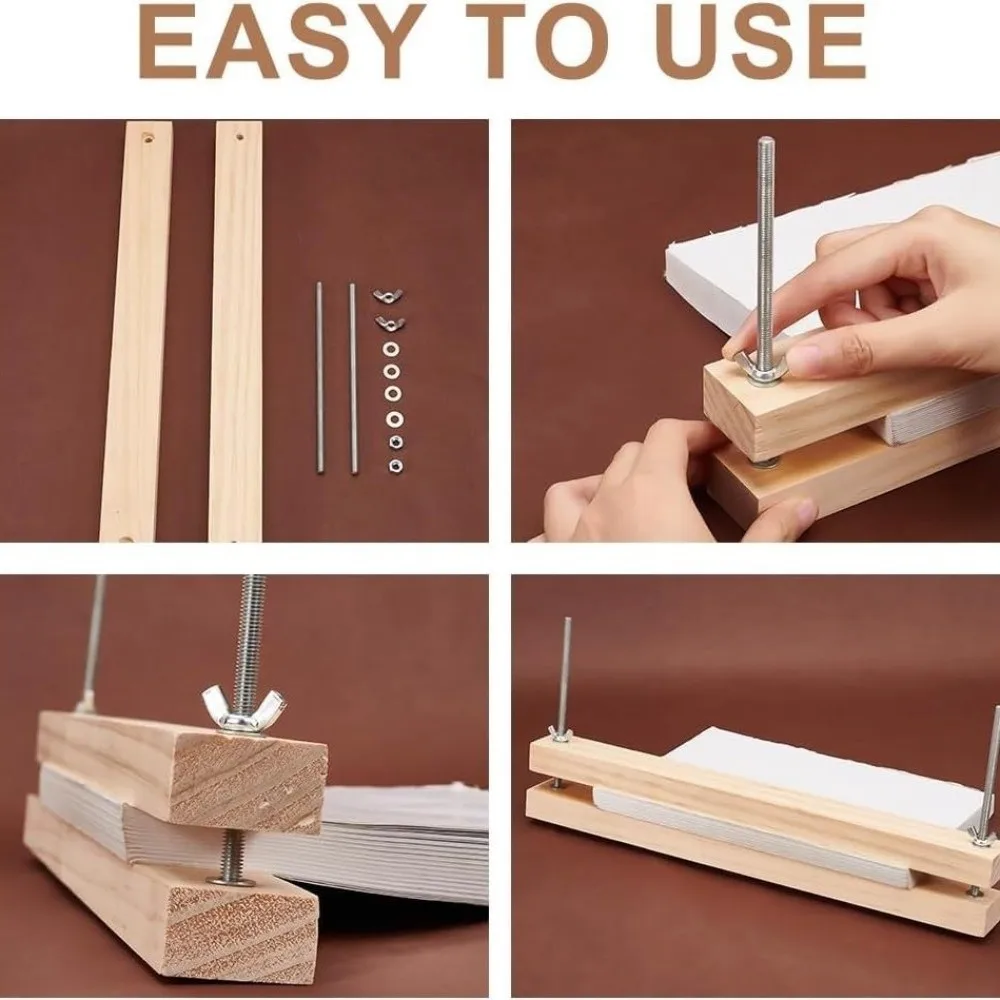 

Multifunctional Flat Paper Press Machine Portable Practical Binding Machines Convenient Sturdy Wooden Book Press School