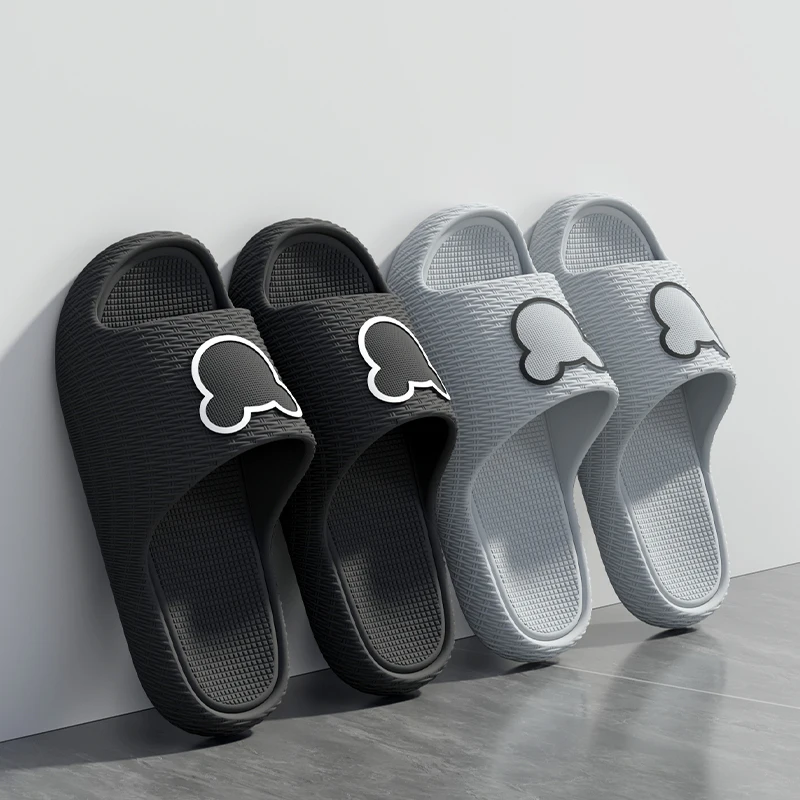 Men's Indoor Bathroom Bath Slippers Non-slip Comfortable Soft Bottom Sandals Slippers Summer Unisex Cartoon Bear Pattern