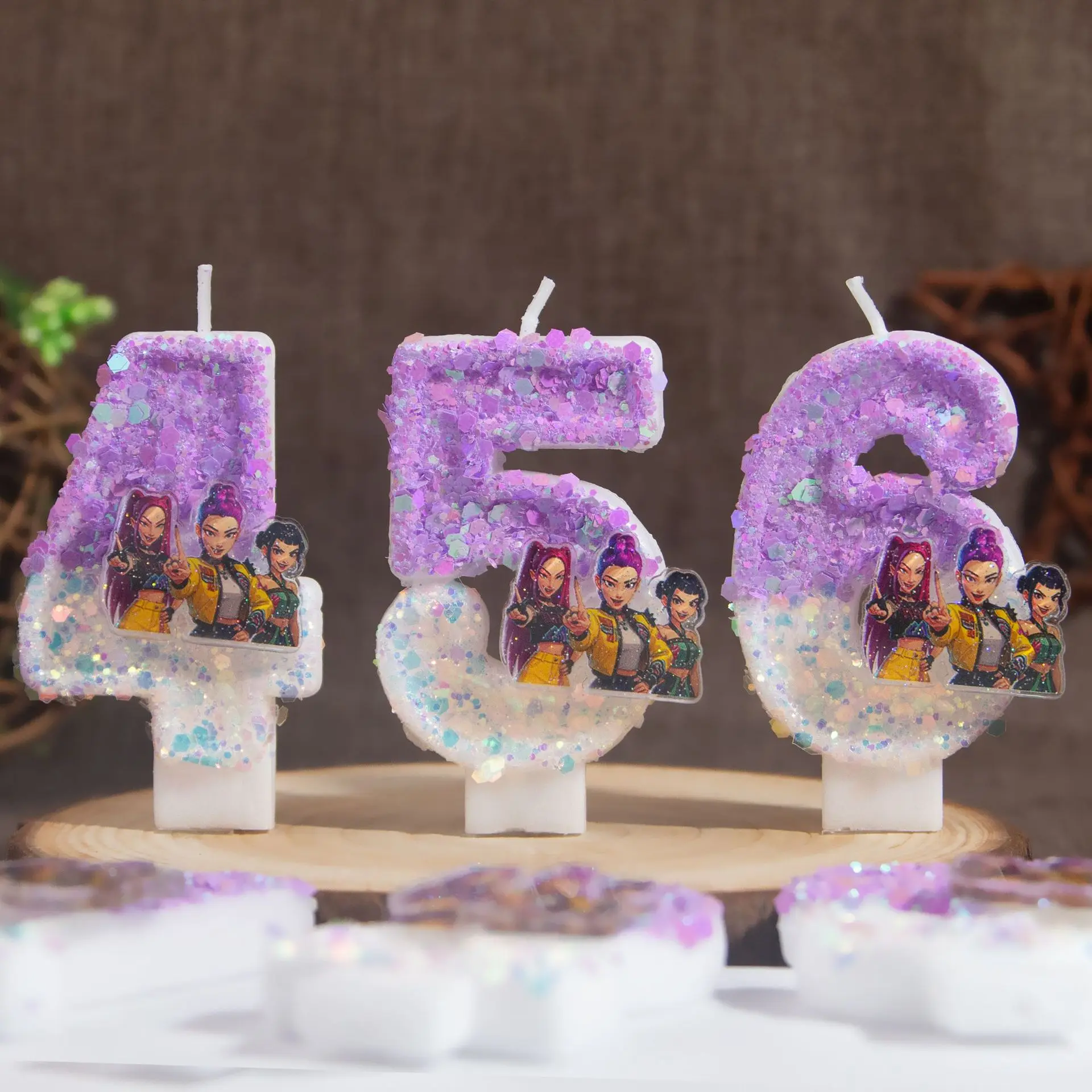 

Creative Cartoon Digital Candles, Cute Cake Decor Supplies Birthday Anniversary Party Favors