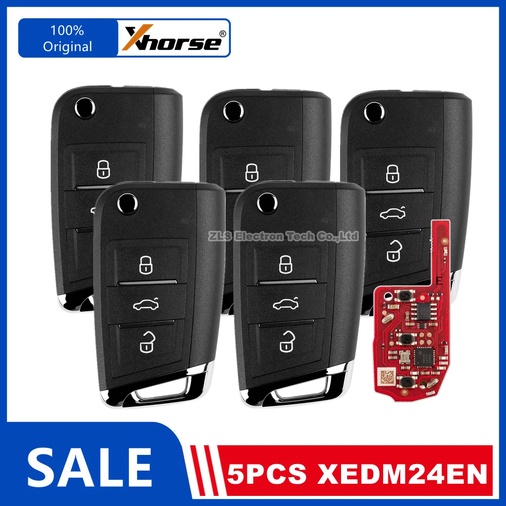 5Piece XHORSE VVDI XEDM24EN 2nd Generation XE Super Remote MQB Style 3 Buttons English Version