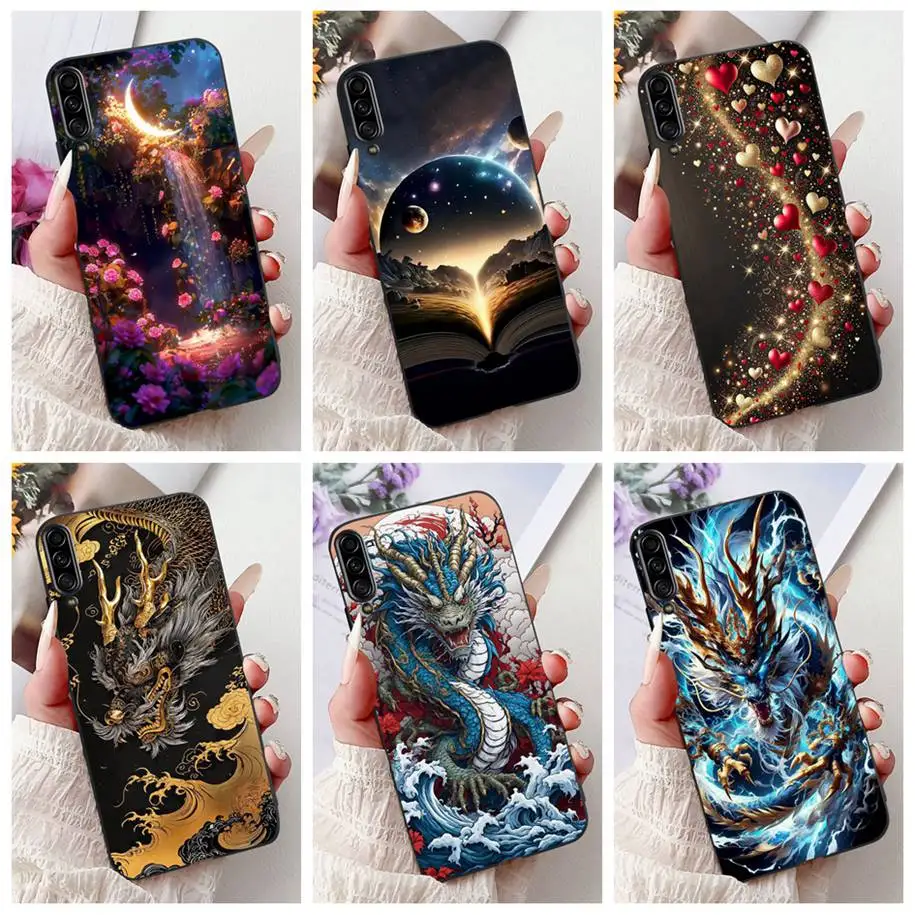 Чехол для Samsung Galaxy A90 5G Cover SM-A908B SM-A908N Funda Cool Fashion Dragon Painted Soft TPU Coque для Samsung A90 5G Pouch