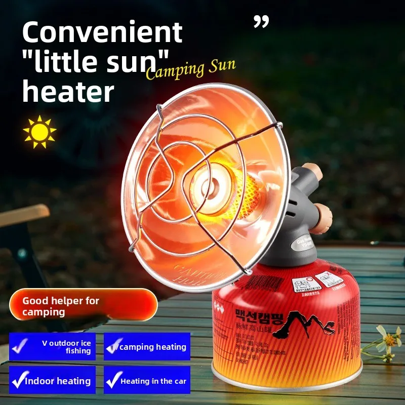 

Outdoor Tent Mini Portable Gas Heater, Fishing Heating Stove, Gas Tank Baking Stove, Camping Heater