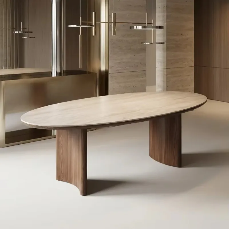2026 Hot OEM Modern Rock Slab Dining Room Furniture Dining Table and Chair Set for Dining Room Use