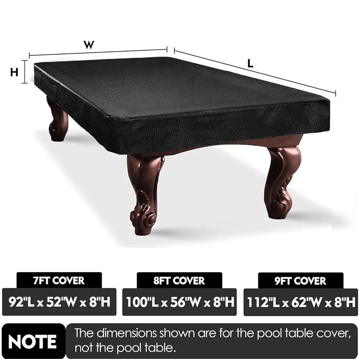 ABNH Billiard Pool Table Cover with Drawstring ,Waterproof Cover for Pool Table Snooker Billiard Table 7Ft Fitted